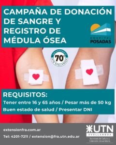 CAMPAÑA DE DONACIÓN DE SANGRE UTN - HTAL POSADAS